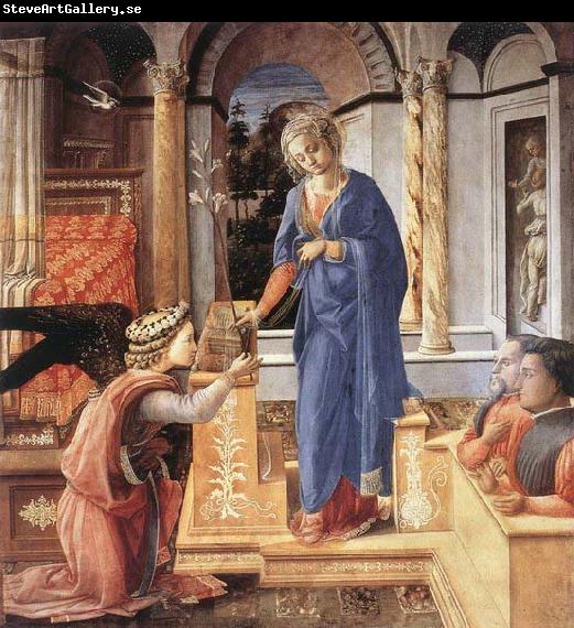 Fra Filippo Lippi The Annunciation with two Kneeling Donors